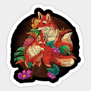 Tropical Fox Lover Forest Animal Wildlife Fox Sticker